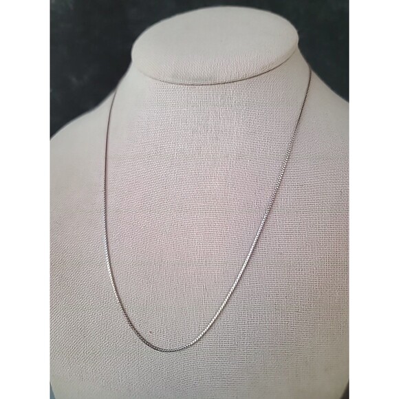 Italian 925 Sterling Silver Box Chain Necklace Vintage READ Description - Picture 2 of 10